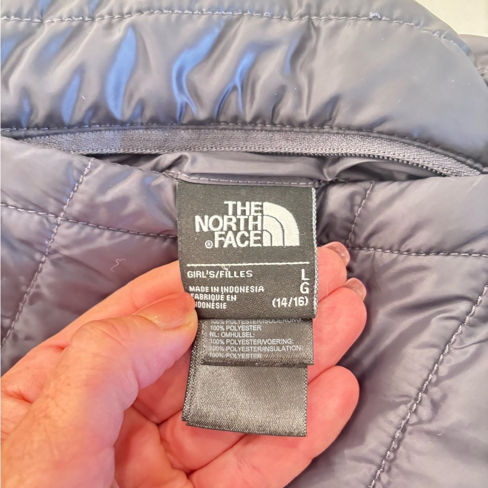 Sz Large 14/16 Northface Reversible Mossbud Swirl Fleece Jacket / Coat- Girls' - Picture 5 of 6